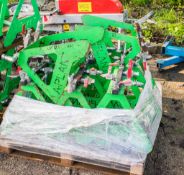 Pallet of steel valve stands as photographed