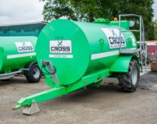 Cross Plant 4500 litre fast tow bunded fuel bowser Year: 2016 c/w petrol pump, delivery hose,