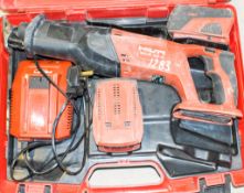 Hilti WSR 22-A 22v cordless reciprocating saw c/w 2 batteries, charger & carry case A668479