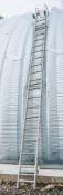 Aluminium 20 tread aluminium roofing ladder