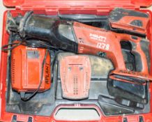Hilti WSR 22-A 22v cordless reciprocating saw c/w 2 batteries, charger & carry case A628197