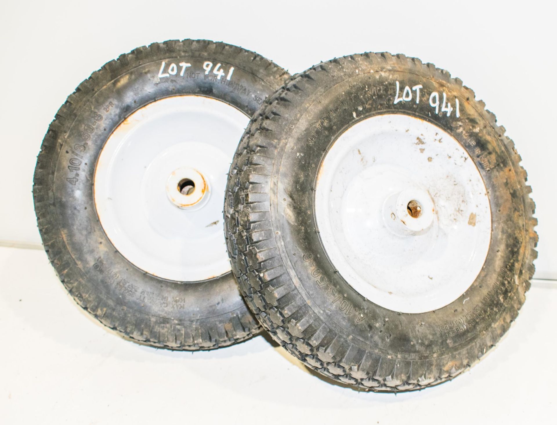 2 - 6 inch pneumatic wheels & tyres