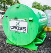 Cross Plant 4500 litre bunded fuel bowser Year: 2016 c/w petrol pump, delivery hose, gauge &