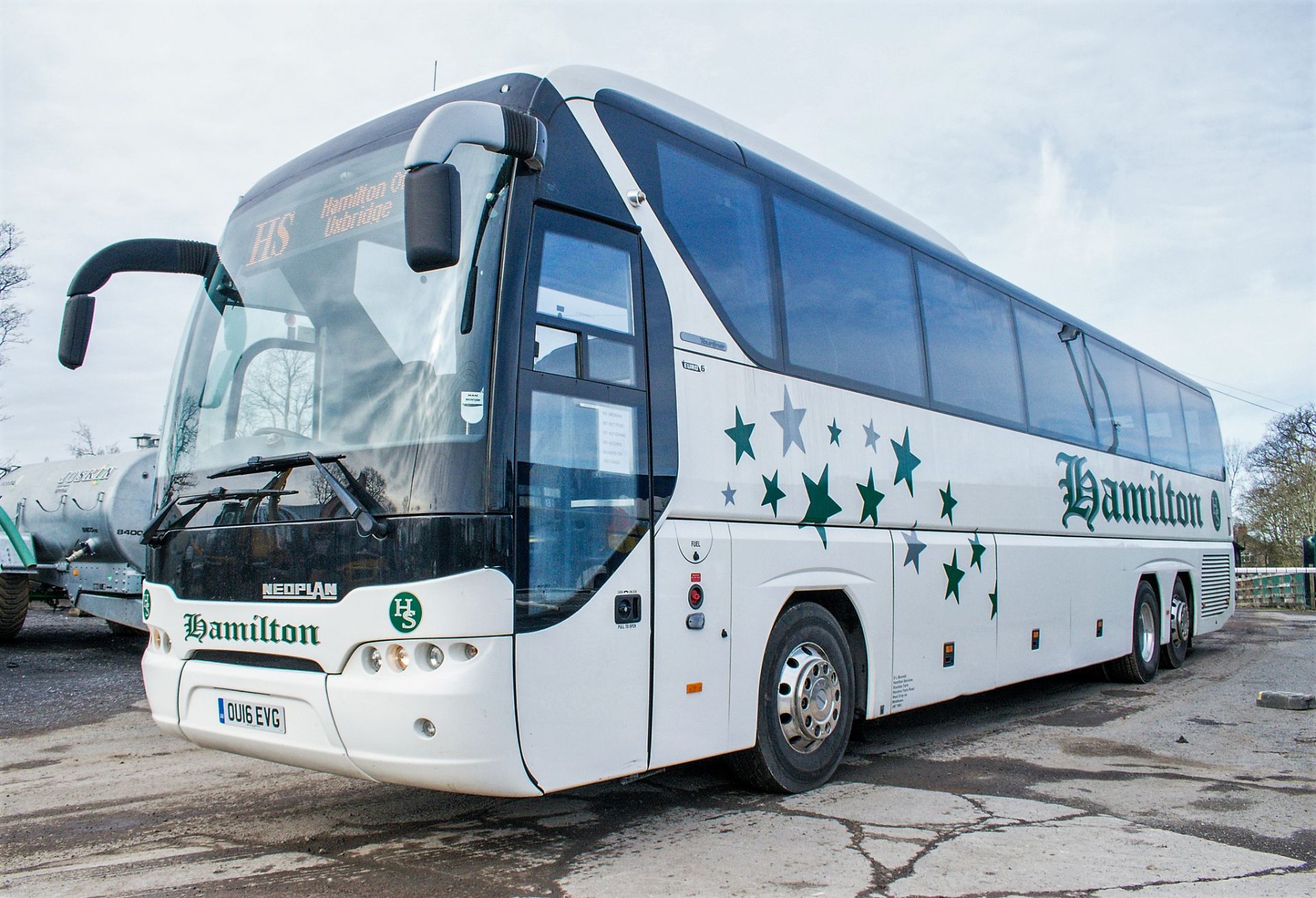 Neoplan Tourliner L 61 seat luxury coach Registration Number: OU16 EVG Date of Registration: 23/04/