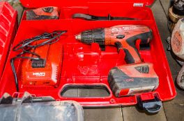 Hilti SFH 22-A 22v cordless hammer drill c/w 2 batteries, charger, carry case  A725382 c/o