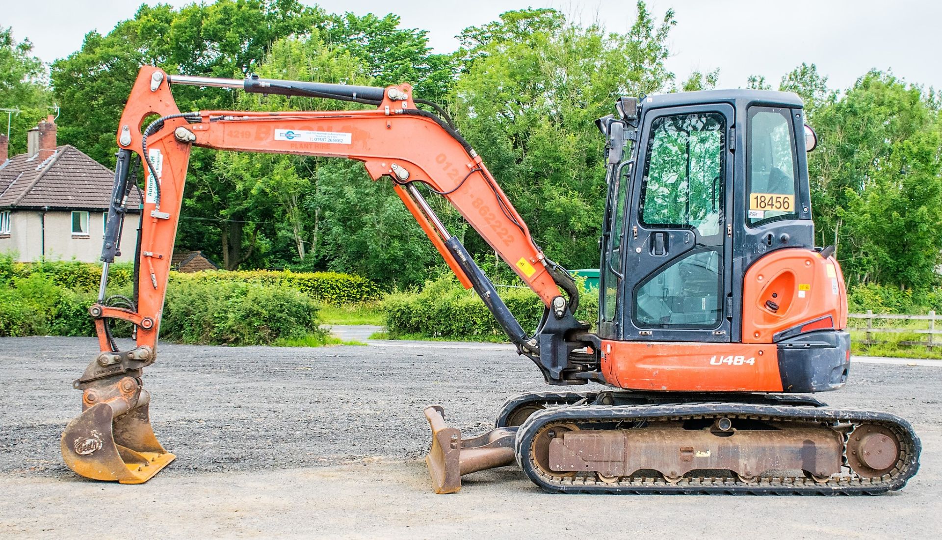 Kubota U48-4 4.8 tonne rubber tracked midi excavator Year: 2011 S/N: 50555 Recorded Hours: 5503 - Image 8 of 21