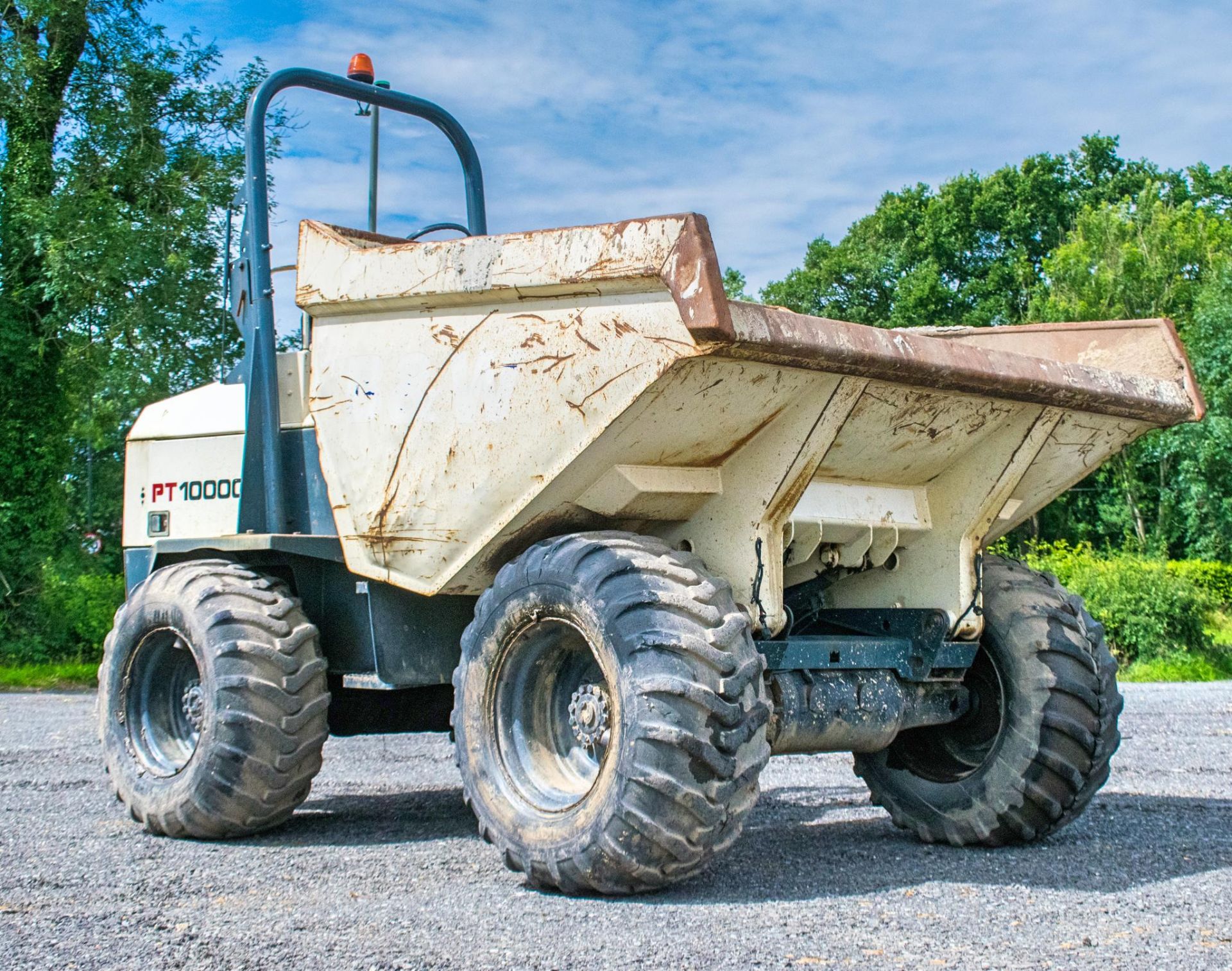 Terex PT10000 9 tonne straight skip dumper Year: 2008 S/N: 803MM061 Recorded hours: Not displayed ( - Image 2 of 19