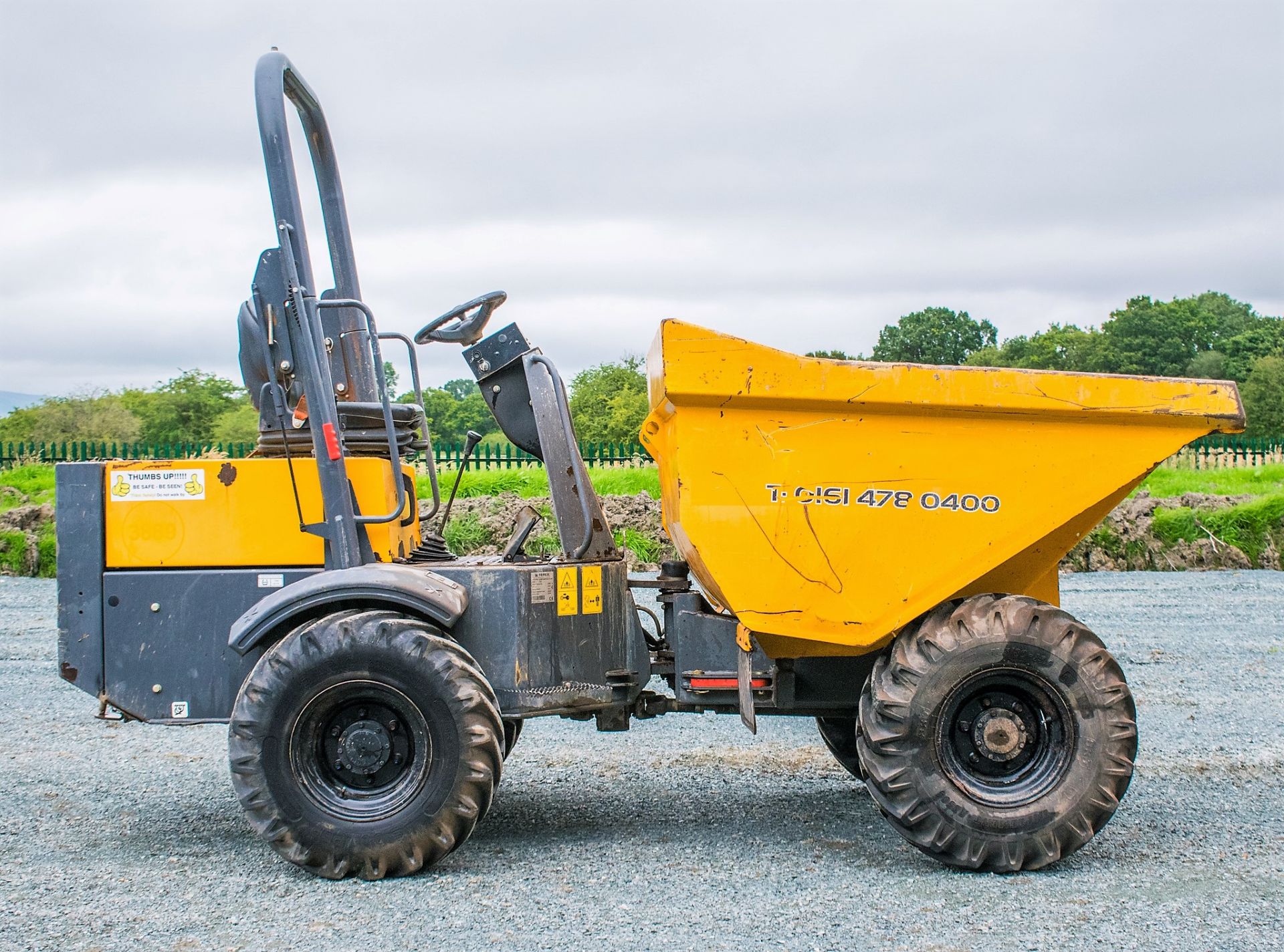 Terex TA3 3 tonne straight skip dumper  Year: 2014 S/N: PA6239 Recorded hours: 1102 3889 - Image 8 of 18