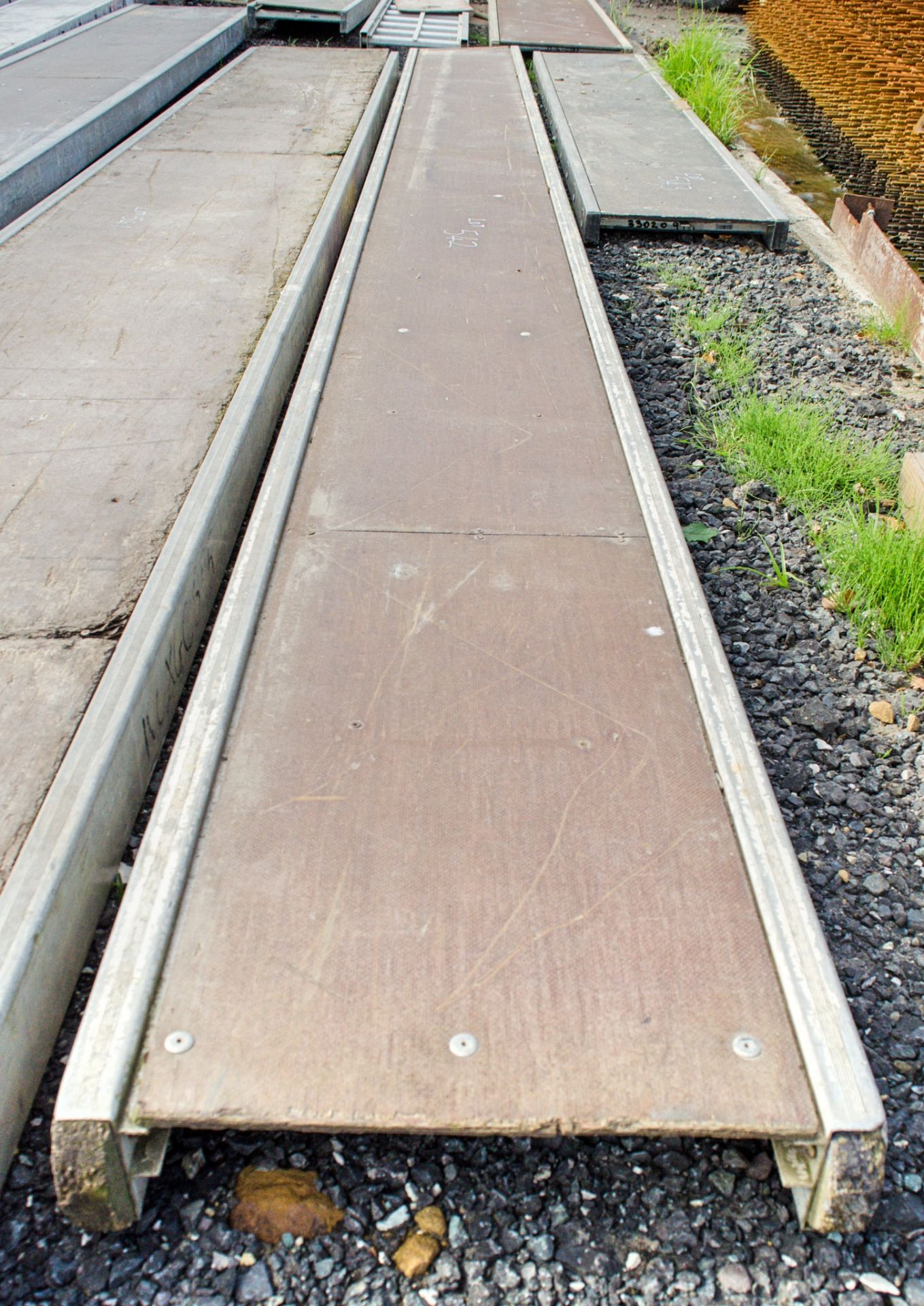 Aluminium staging board approx. 16 foot long  WOXG314