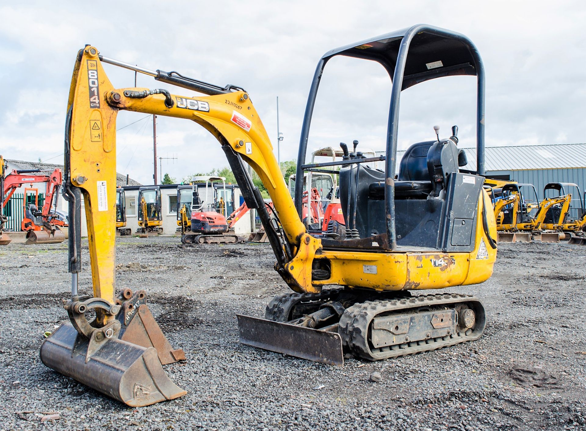 JCB 8014 CTS 1.5 tonne rubber tracked mini excavator Year: 2011 S/N: 1627296 Recorded Hours: 1655