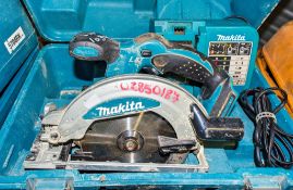 Makita cordless circular saw c/w charger & carry case ** No battery **