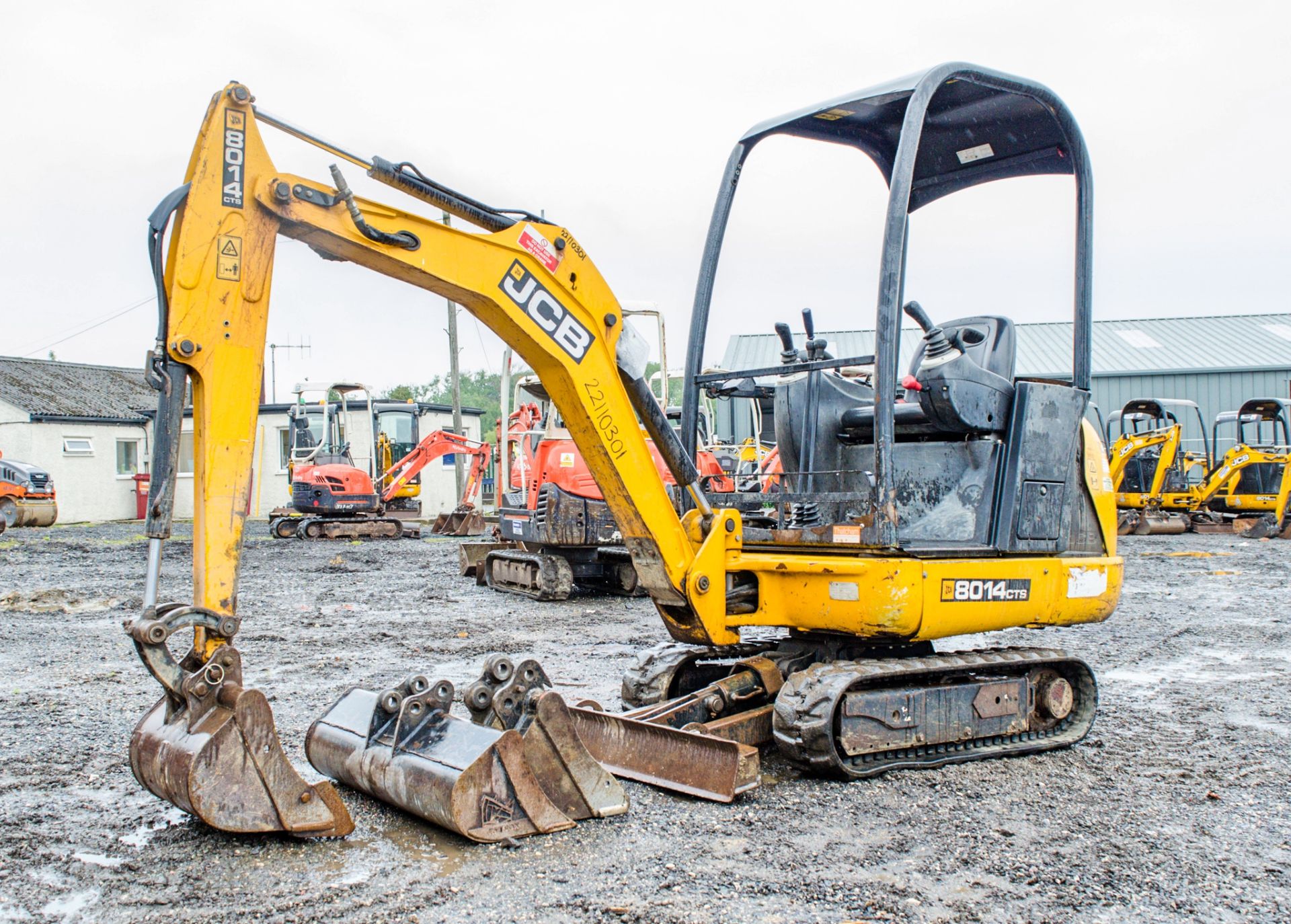 JCB 8014 CTS 1.5 tonne rubber tracked mini excavator Year: 2014 S/N: 2070507 Recorded Hours: 1678