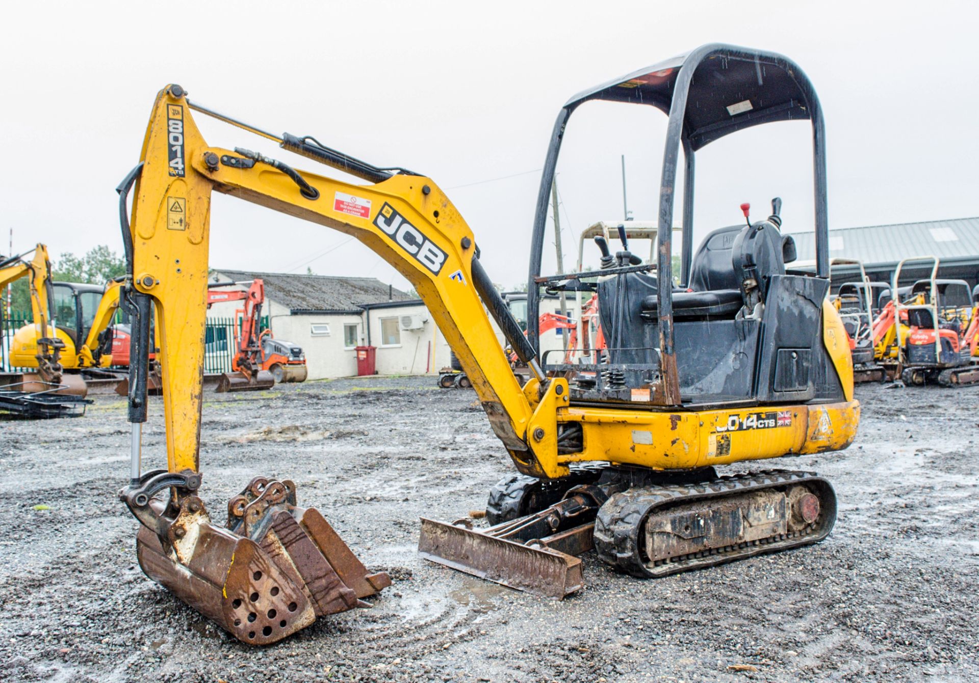 JCB 8014 CTS 1.5 tonne rubber tracked mini excavator Year: 2014 S/N: 2070518 Recorded Hours: 373