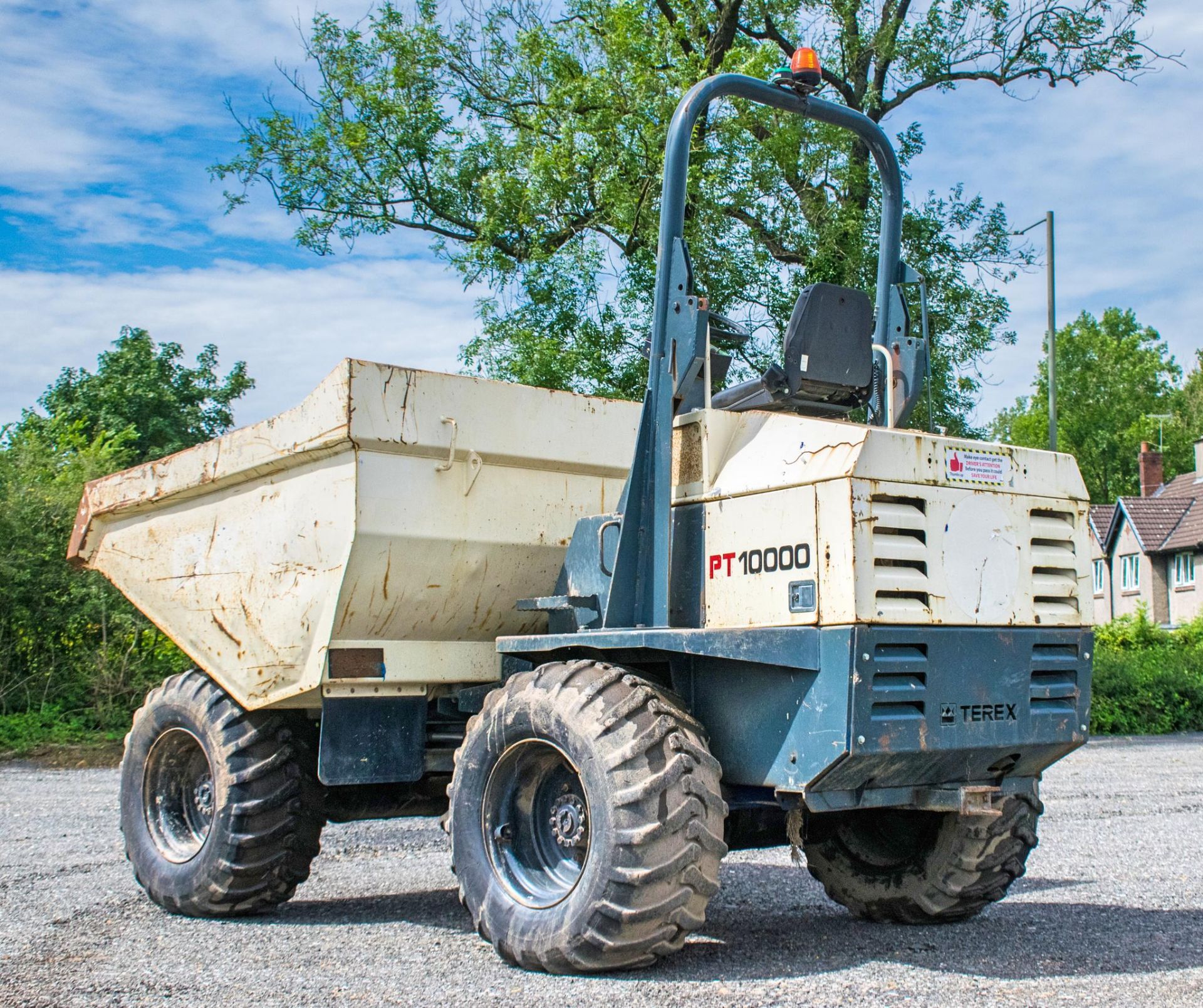 Terex PT10000 9 tonne straight skip dumper Year: 2008 S/N: 803MM061 Recorded hours: Not displayed ( - Image 3 of 19