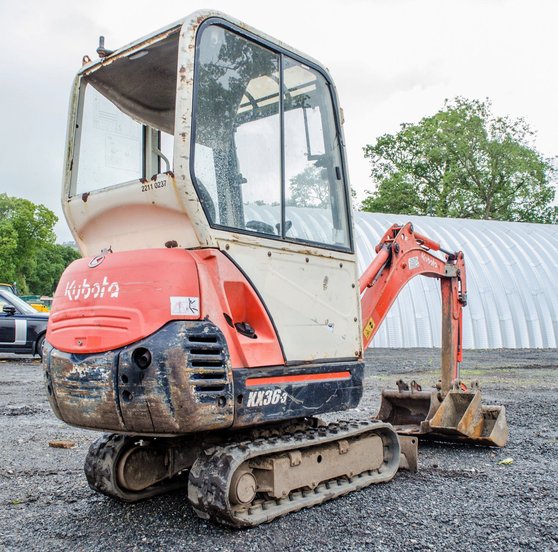 Kubota KX36-3 1.5 tonne rubber tracked mini excavator Year: S/N: 5528 blade, piped & 3 buckets - Image 3 of 18