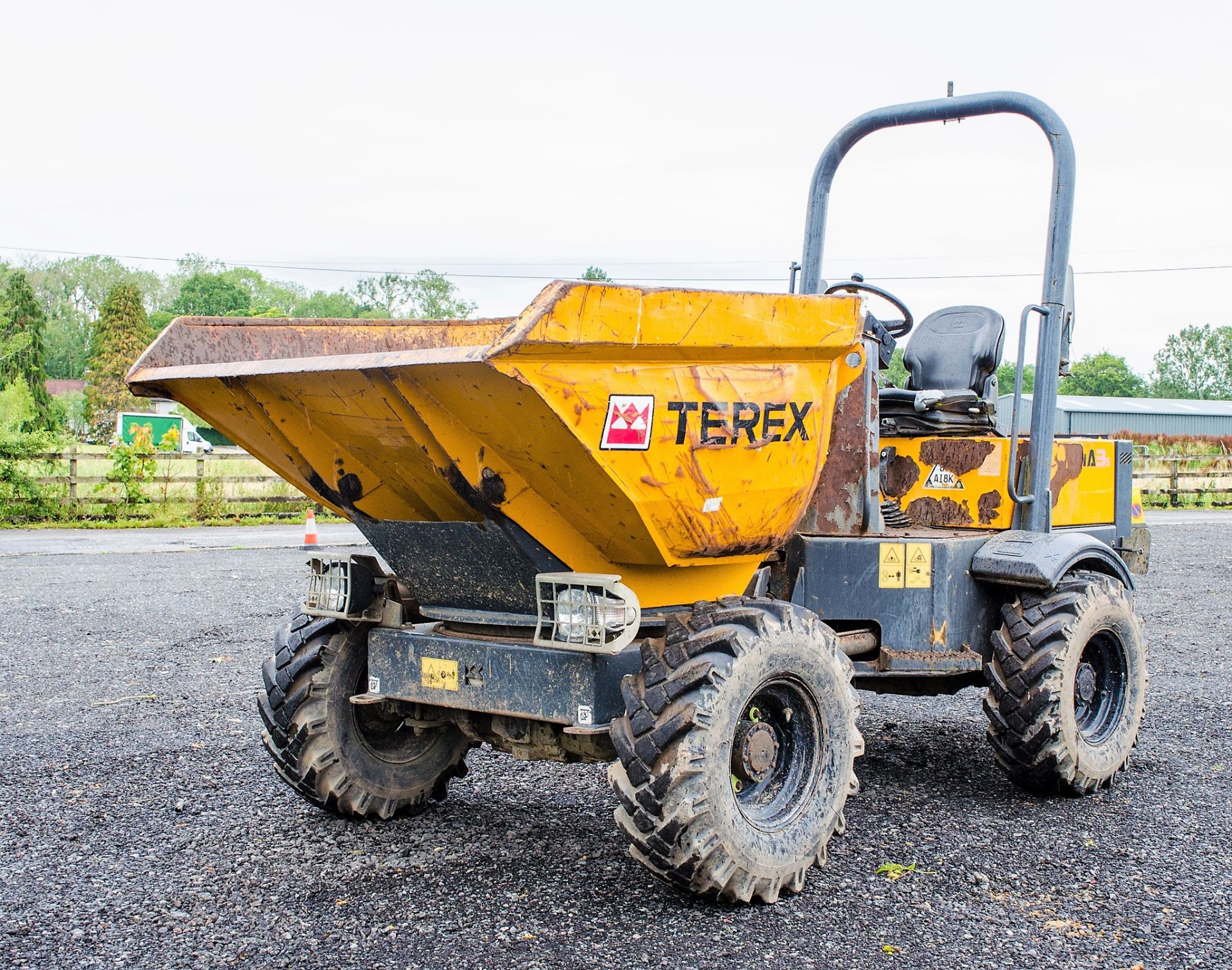 Terex TA3s 3 tonne swivel skip dumper Reg No: Q517 YDY   c/w V5 Road Reg Certificate Year: 2014 S/N: