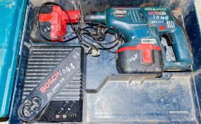 Bosch GBH 24v cordless SDS rotary hammer drill c/w carry case, charger and 2 batteries