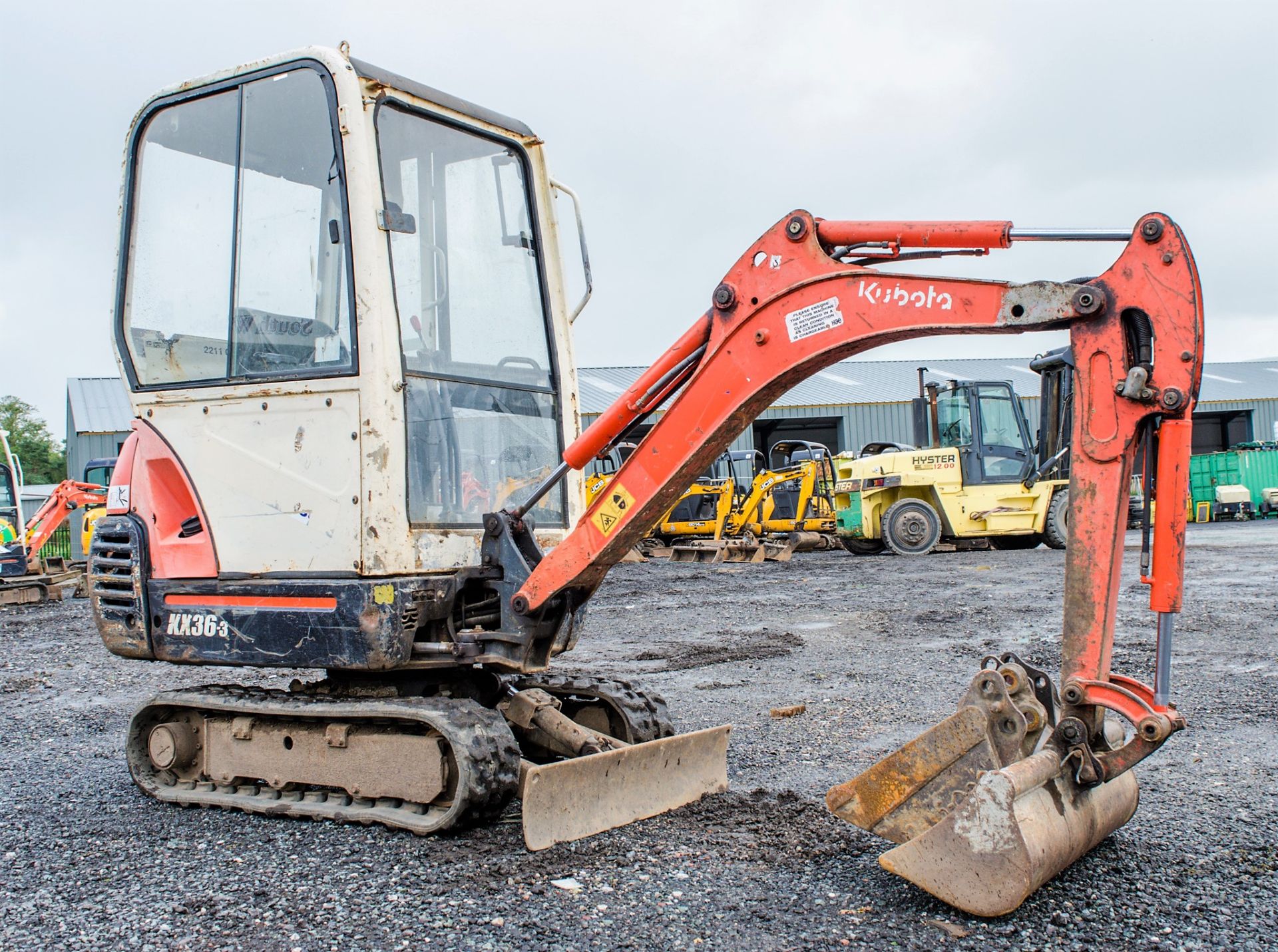 Kubota KX36-3 1.5 tonne rubber tracked mini excavator Year: S/N: 5528 blade, piped & 3 buckets - Image 2 of 18