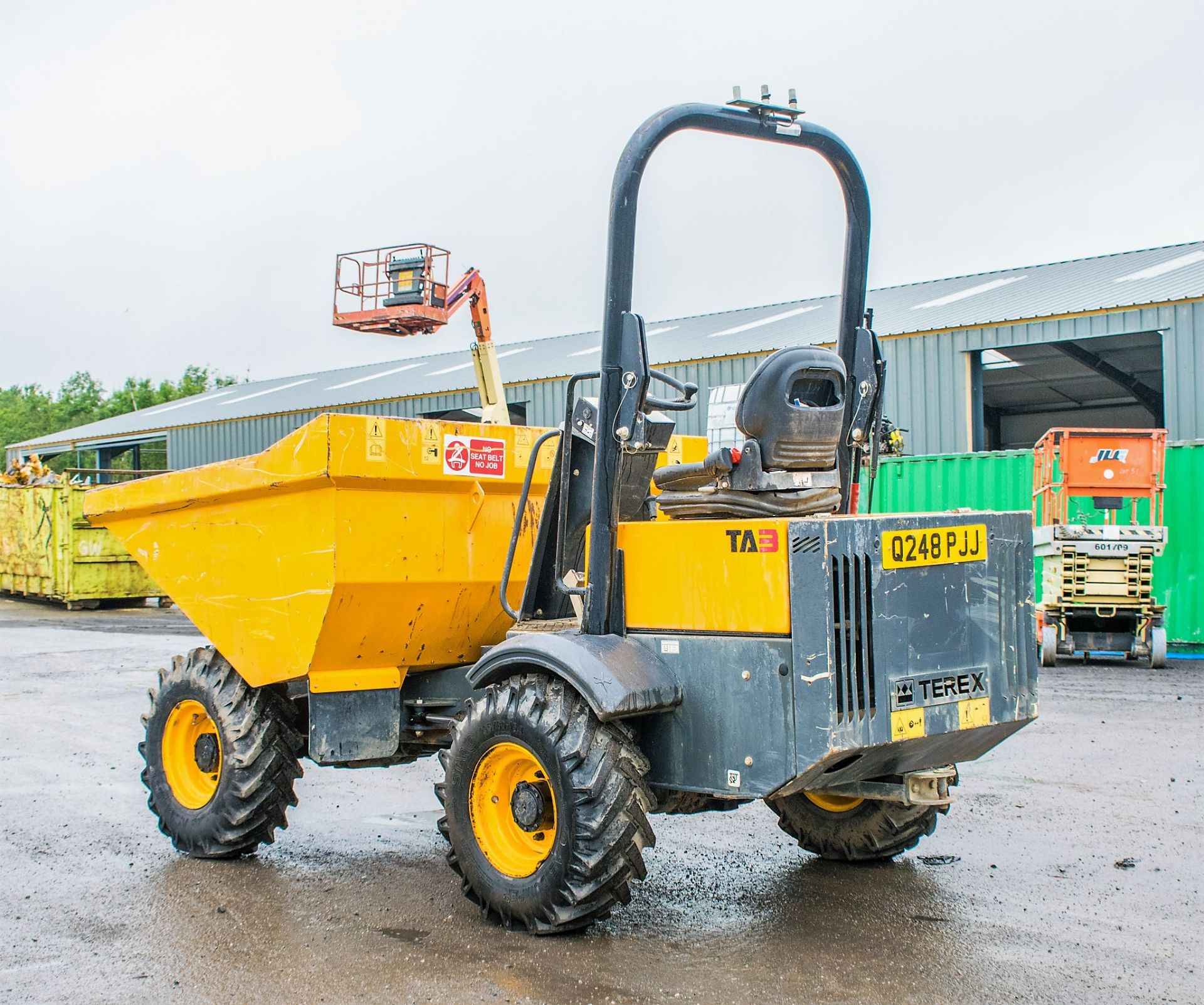 Benford Terex TA3 3 tonne straight skip dumper  Year: 2017 S/N: PA3302 Recorded hours: 603 - Image 4 of 18