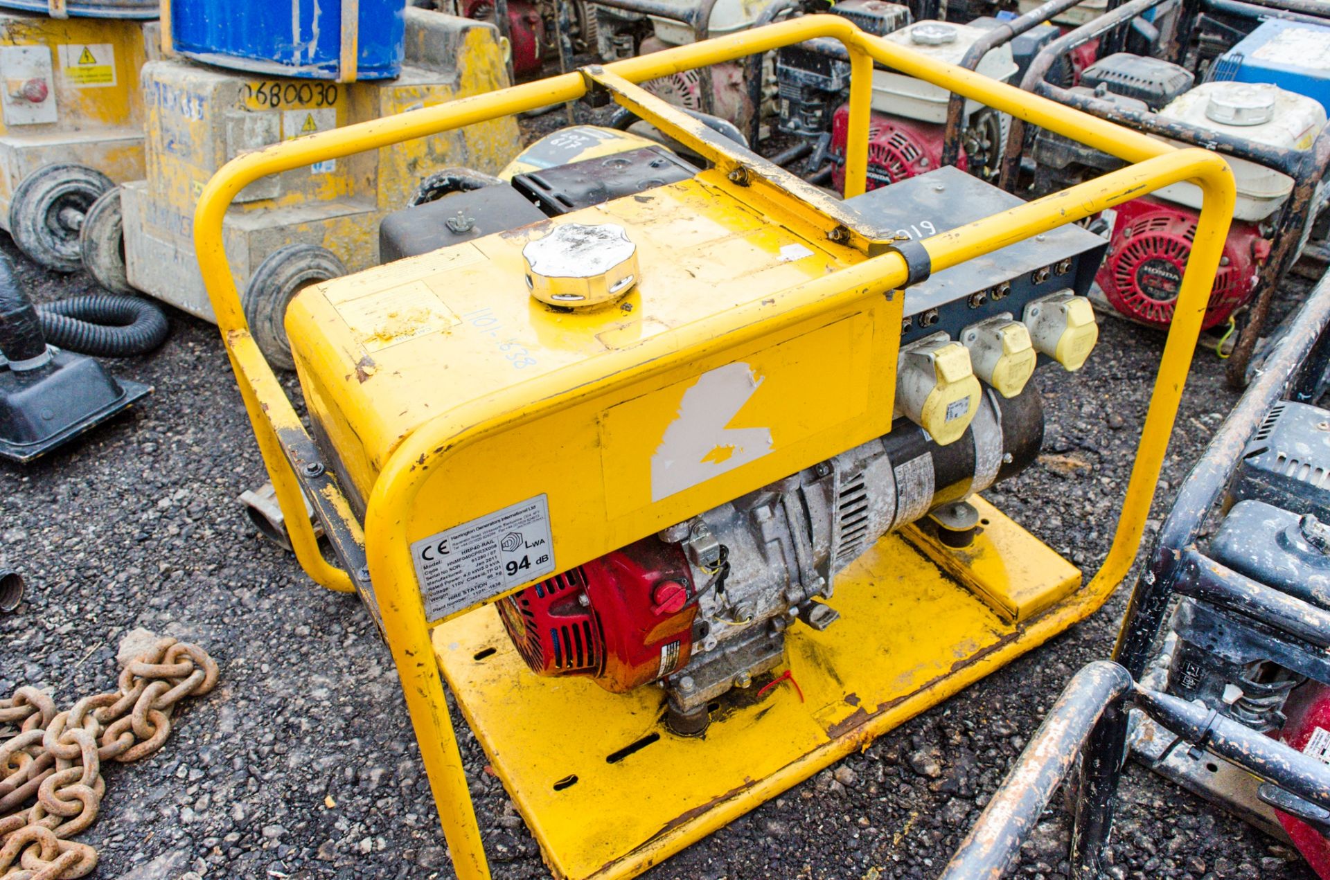 Harrington 4 kva petrol driven generator 1101-1638