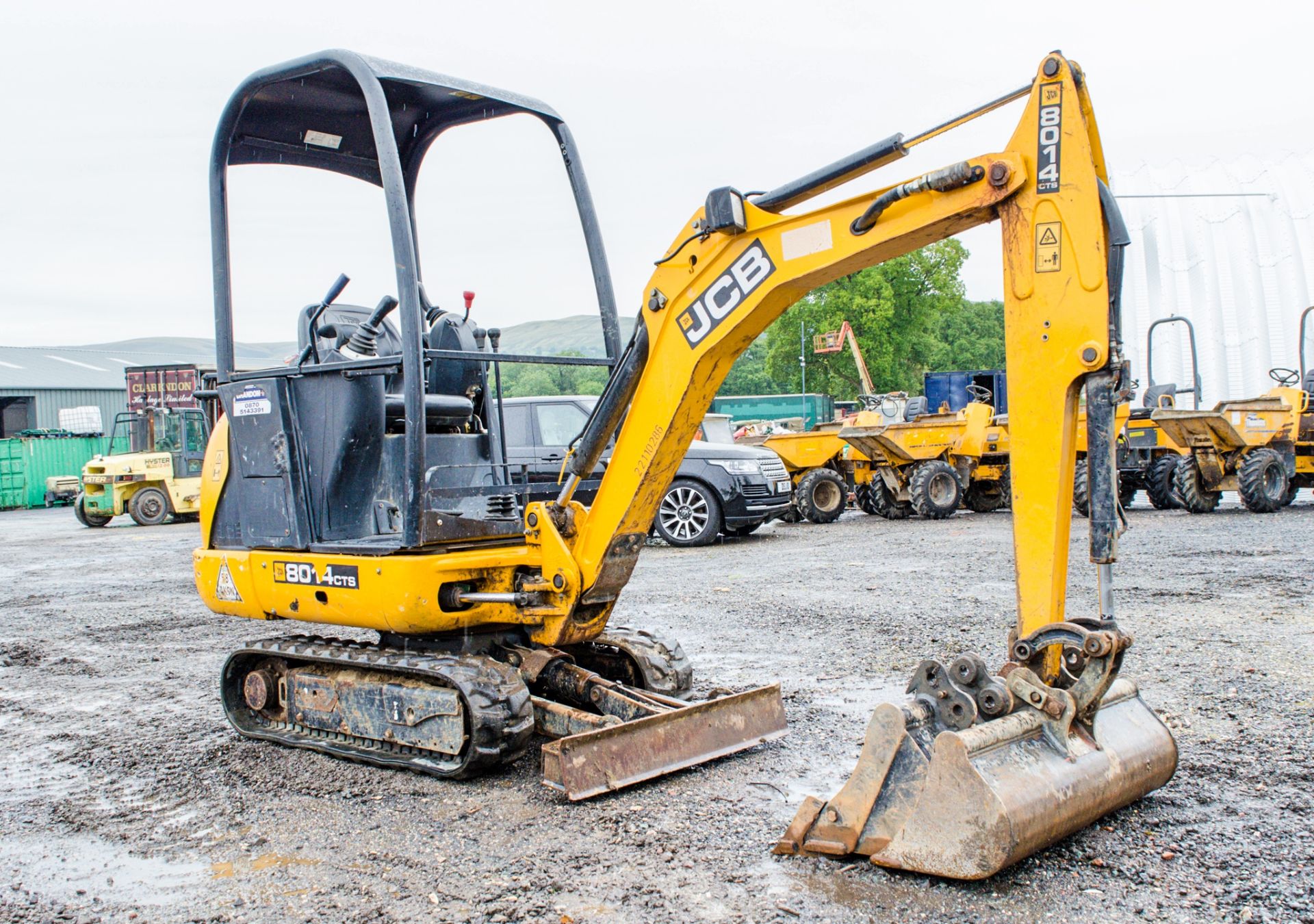 JCB 8014 CTS 1.5 tonne rubber tracked mini excavator Year: 2014 S/N: 2070464 Recorded Hours: 1102 - Image 2 of 20