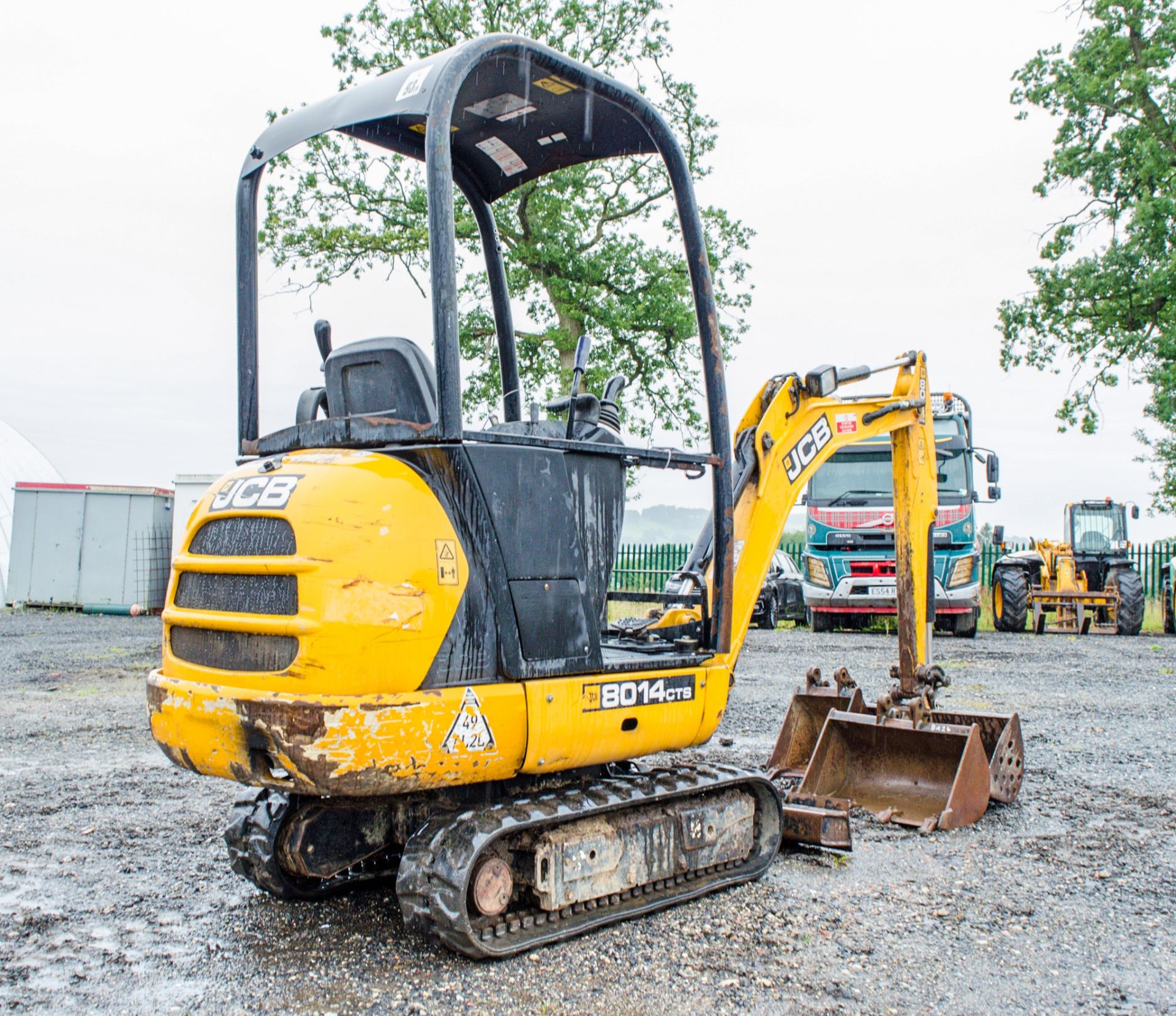 JCB 8014 CTS 1.5 tonne rubber tracked mini excavator Year: 2014 S/N: 2070518 Recorded Hours: 373 - Image 3 of 20