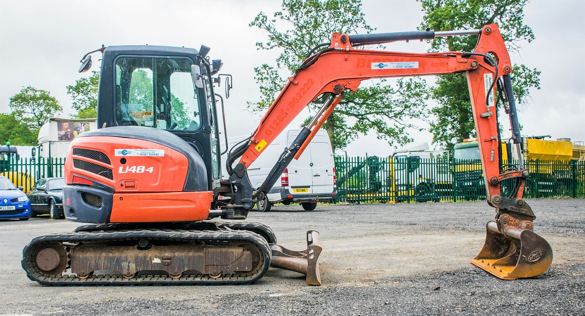 Kubota U48-4 4.8 tonne rubber tracked midi excavator Year: 2011 S/N: 50555 Recorded Hours: 5503 - Image 7 of 21