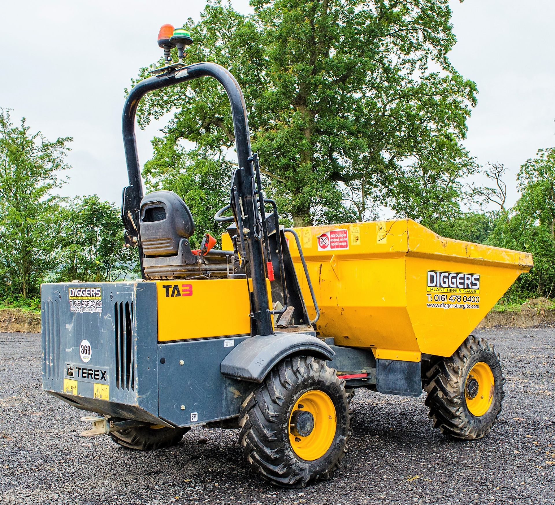 Terex TA3 3 tonne straight skip dumper Year: 2017 S/N: Recorded Hours: 795 - Image 3 of 18