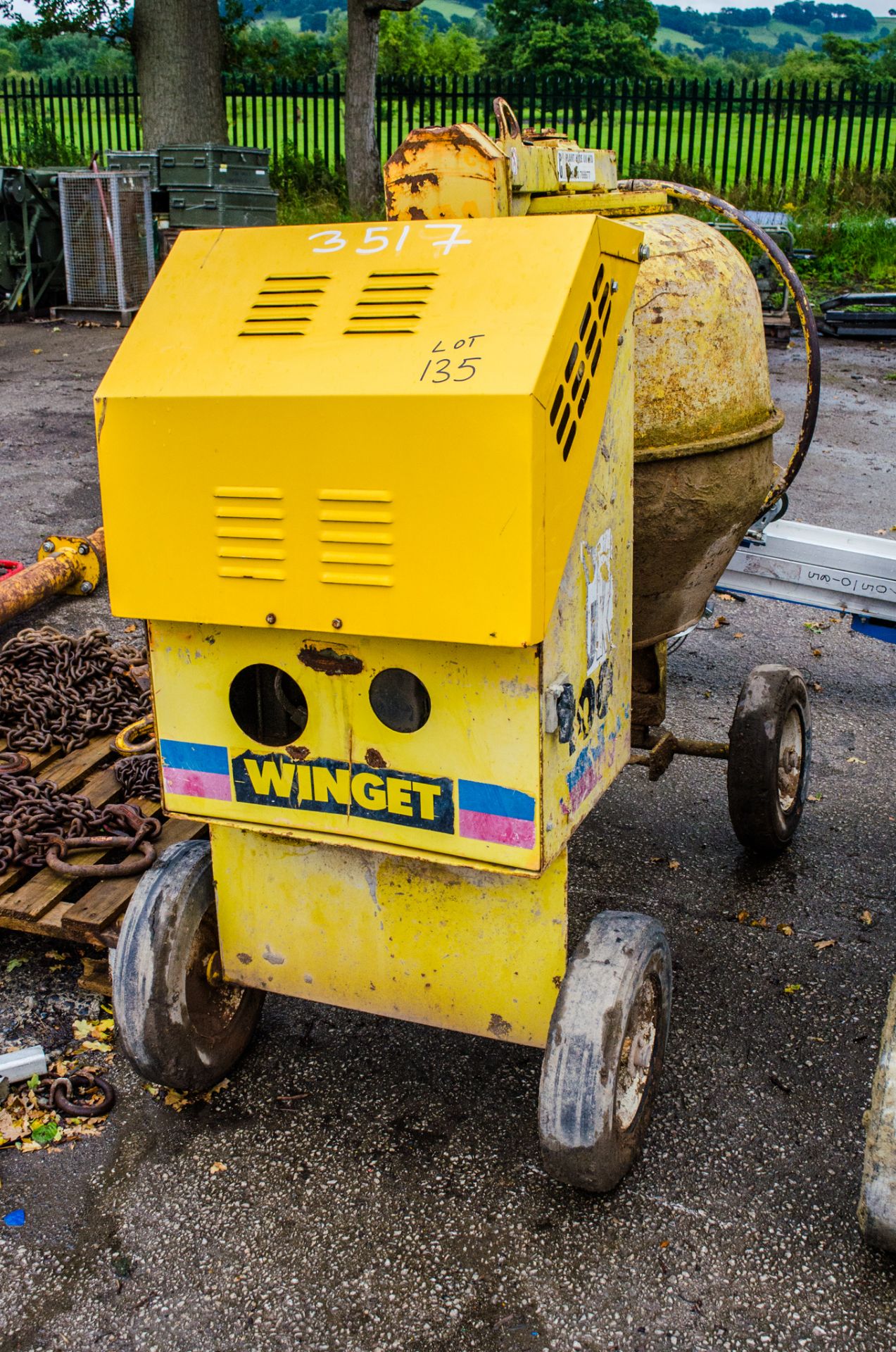 Winget electric start diesel driven site mixer 3517