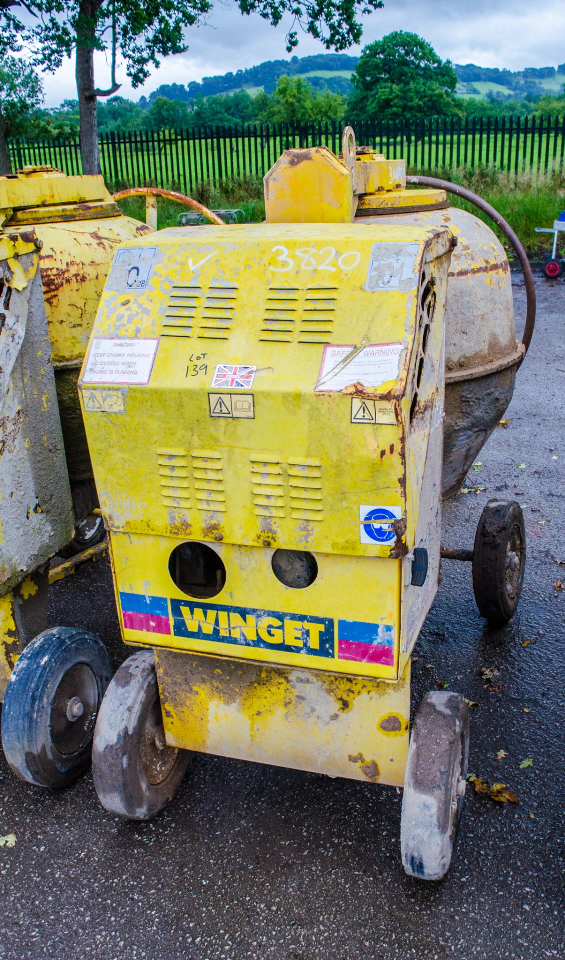 Winget electric start diesel driven site mixer 3820