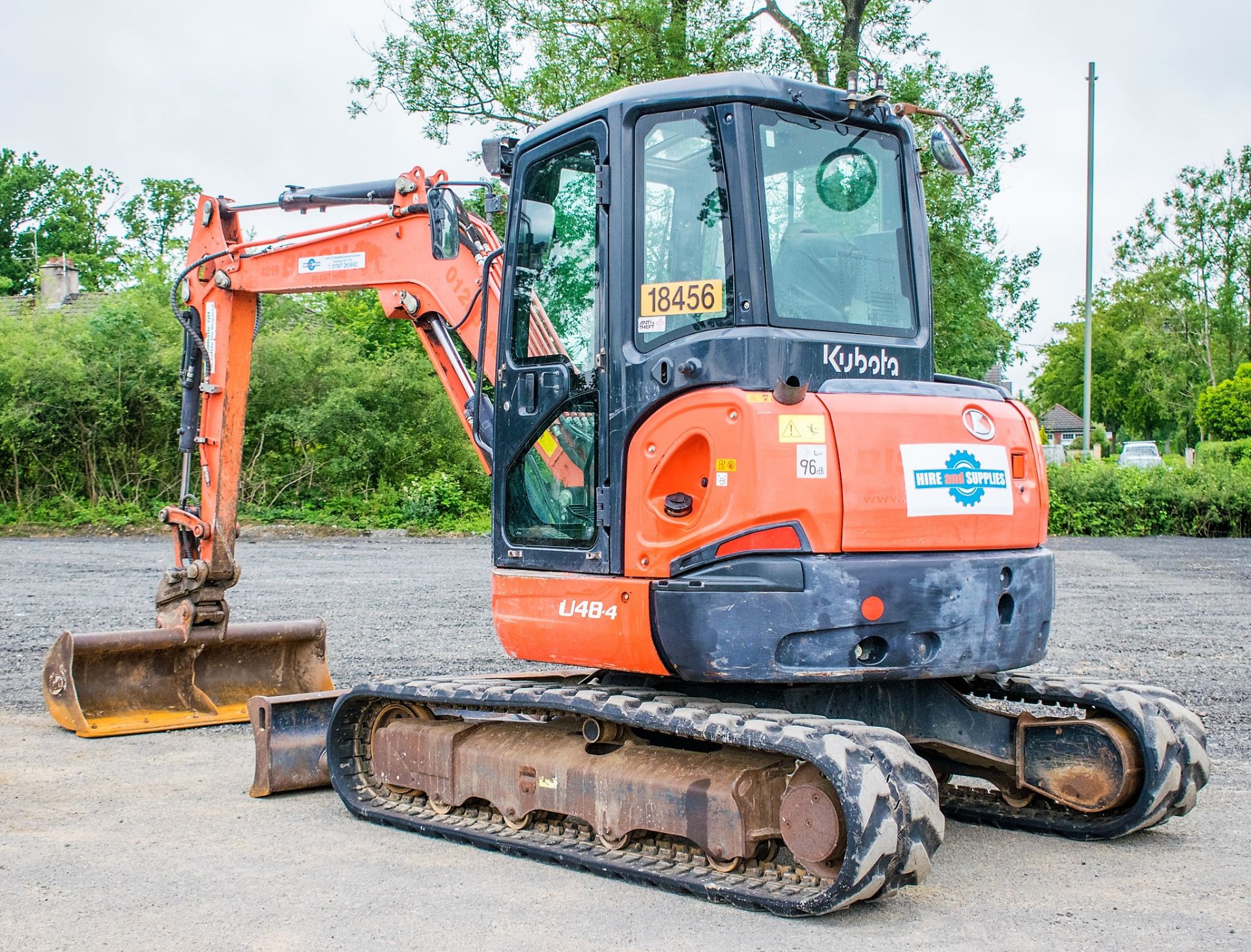 Kubota U48-4 4.8 tonne rubber tracked midi excavator Year: 2011 S/N: 50555 Recorded Hours: 5503 - Image 4 of 21