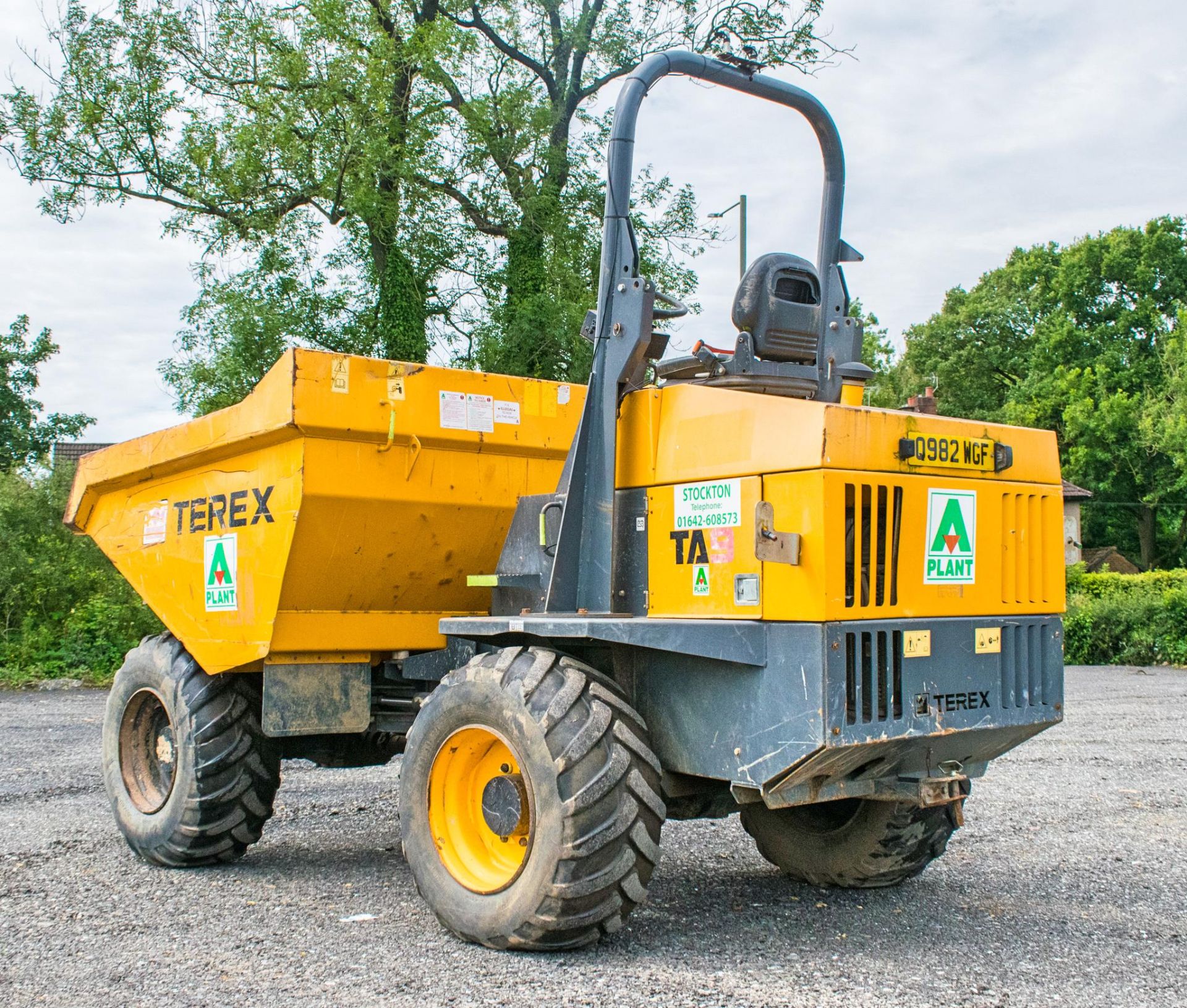 Terex TA9 9 tonne straight skip dumper Year: 2014 S/N: PK5995 Recorded hours: 1836 Q982WGF - Image 4 of 18