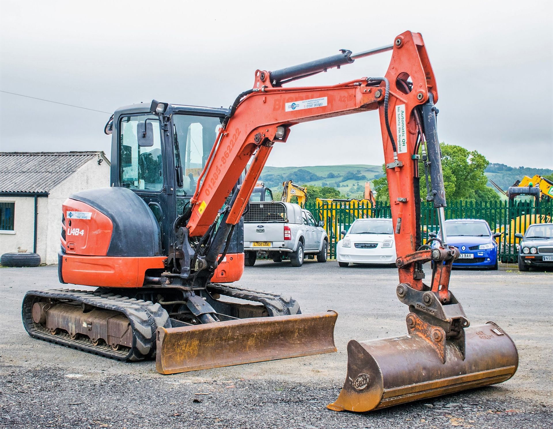 Kubota U48-4 4.8 tonne rubber tracked midi excavator Year: 2011 S/N: 50555 Recorded Hours: 5503 - Image 2 of 21