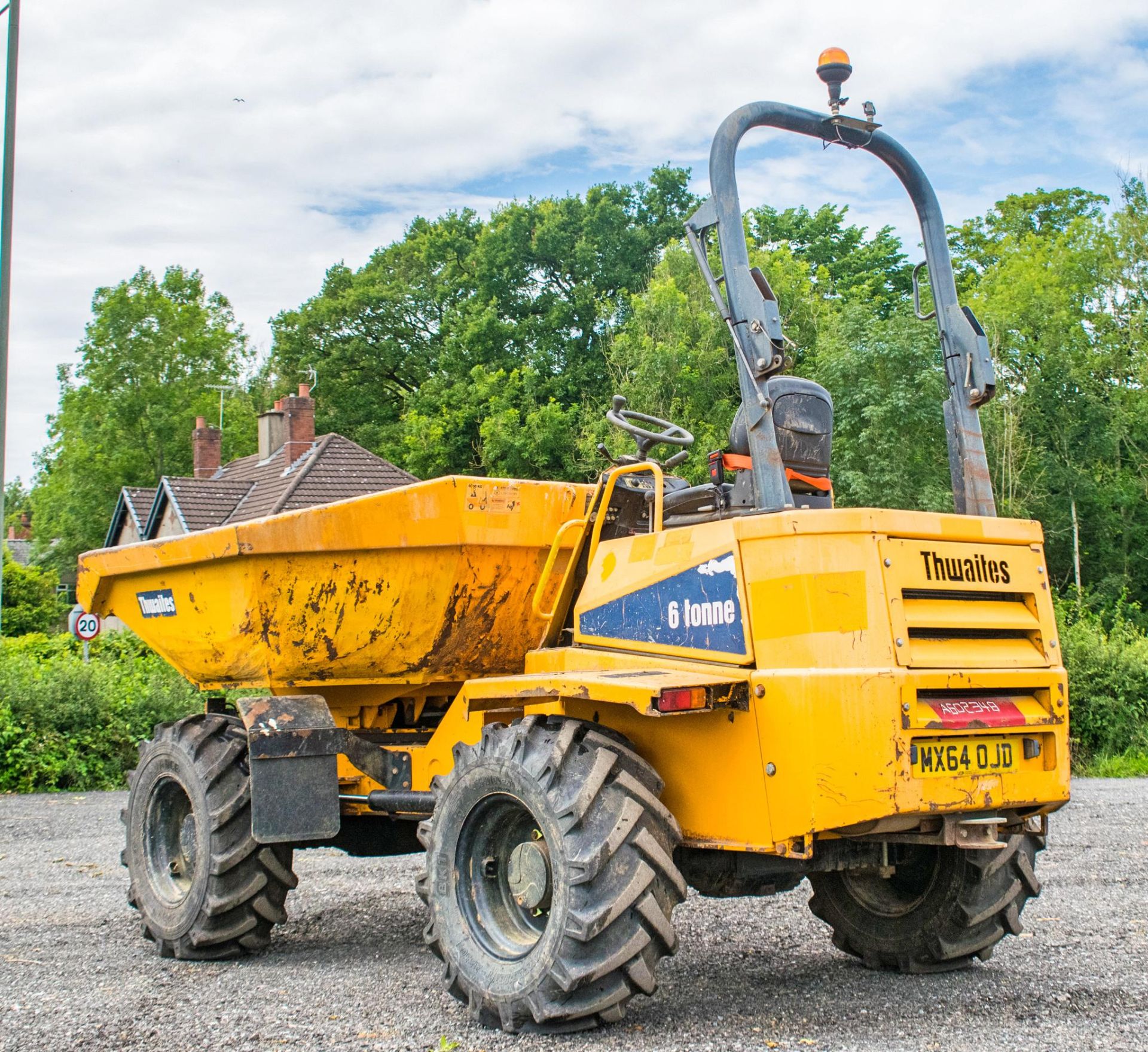 Thwaites 6 tonne swivel skip dumper  Reg No: MX64 OJD   c/w V5 Road Reg Certificate Year: 2013  S/N: - Image 4 of 18