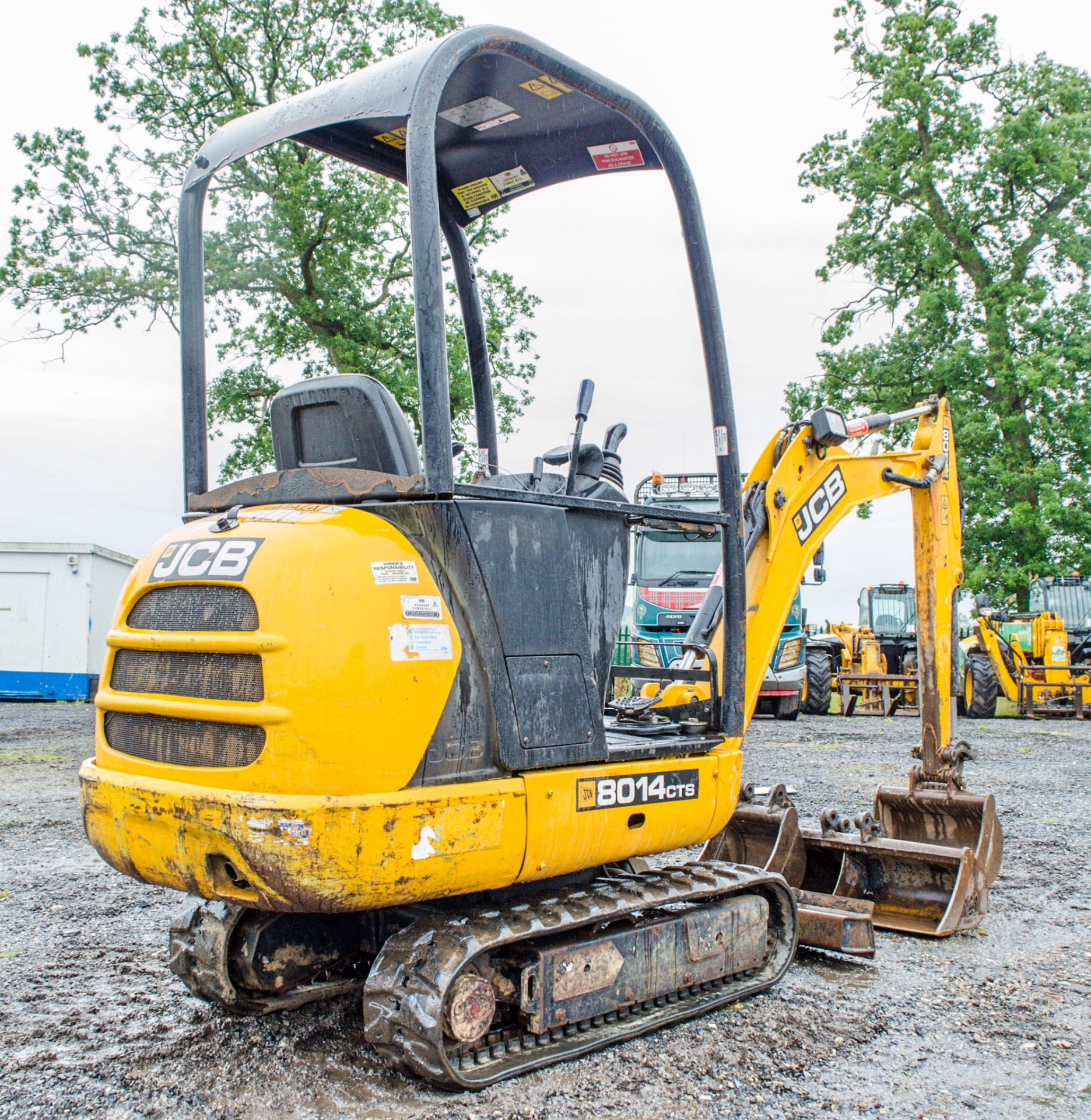 JCB 8014 CTS 1.5 tonne rubber tracked mini excavator Year: 2014 S/N: 2070507 Recorded Hours: 1678 - Image 3 of 19