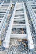 Triple stage extending aluminium ladder