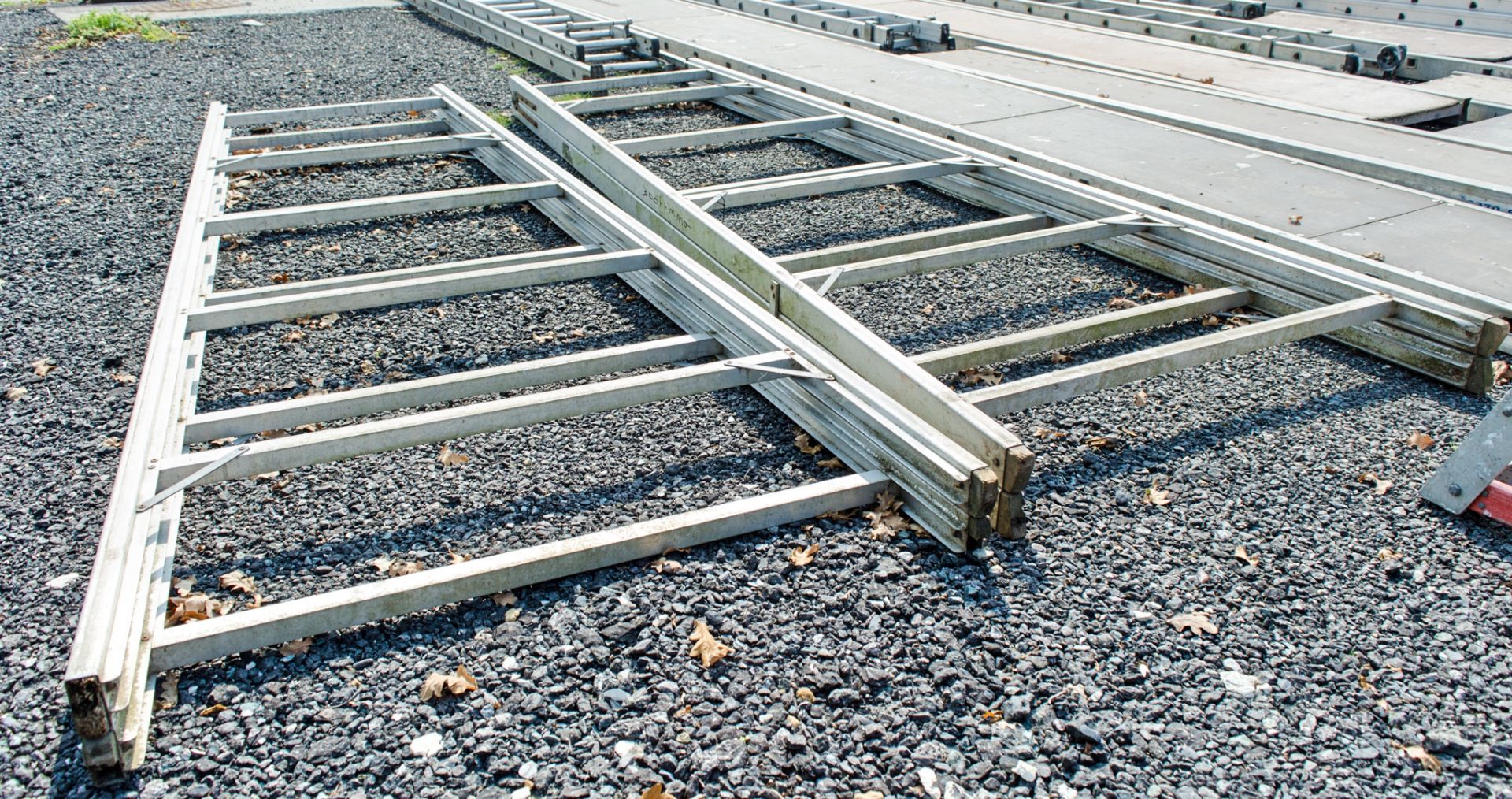 Pair of aluminium trestles