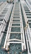 2 stage aluminium ladder ** Damaged **