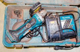 Makita cordless angle grinder c/w charger & carry case ** No battery **
