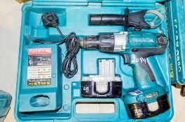 Makita 18v cordless power drill c/w 2 - batteries, charger & carry case