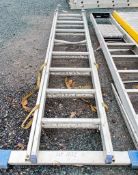 2 stage aluminium ladder ** Damaged **