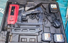 Montana cordless nail gun c/w 2 batteries, charger & carry case