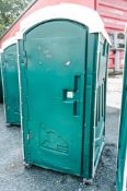 Plastic portable toilet unit