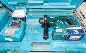 Makita 24v SDS rotary hammer drill c/w 2 - batteries, charger & carry case