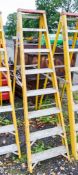 8 tread fibre glass framed step ladder