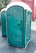 Plastic portable toilet unit