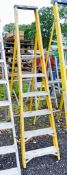 6 tread fibre glass framed step ladder