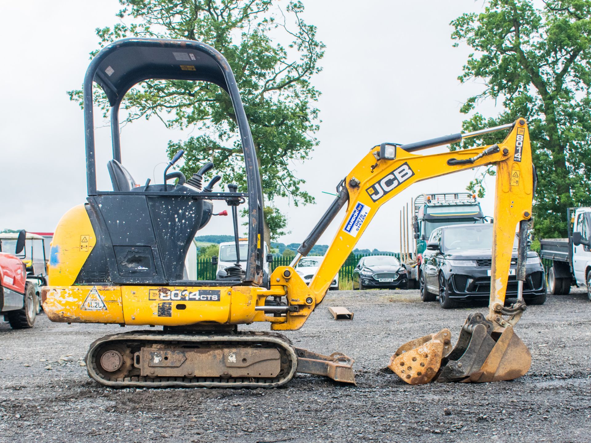 JCB 8014 CTS 1.4 tonne rubber tracked mini excavator  Year: 2014 S/N: 2070505 Recorded Hours: 1417 - Image 7 of 18