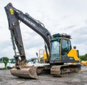 Volvo EC140EL 14 tonne steel tracked excavator Year: 2015 S/N: 310123 Recorded Hours: 6607 piped,