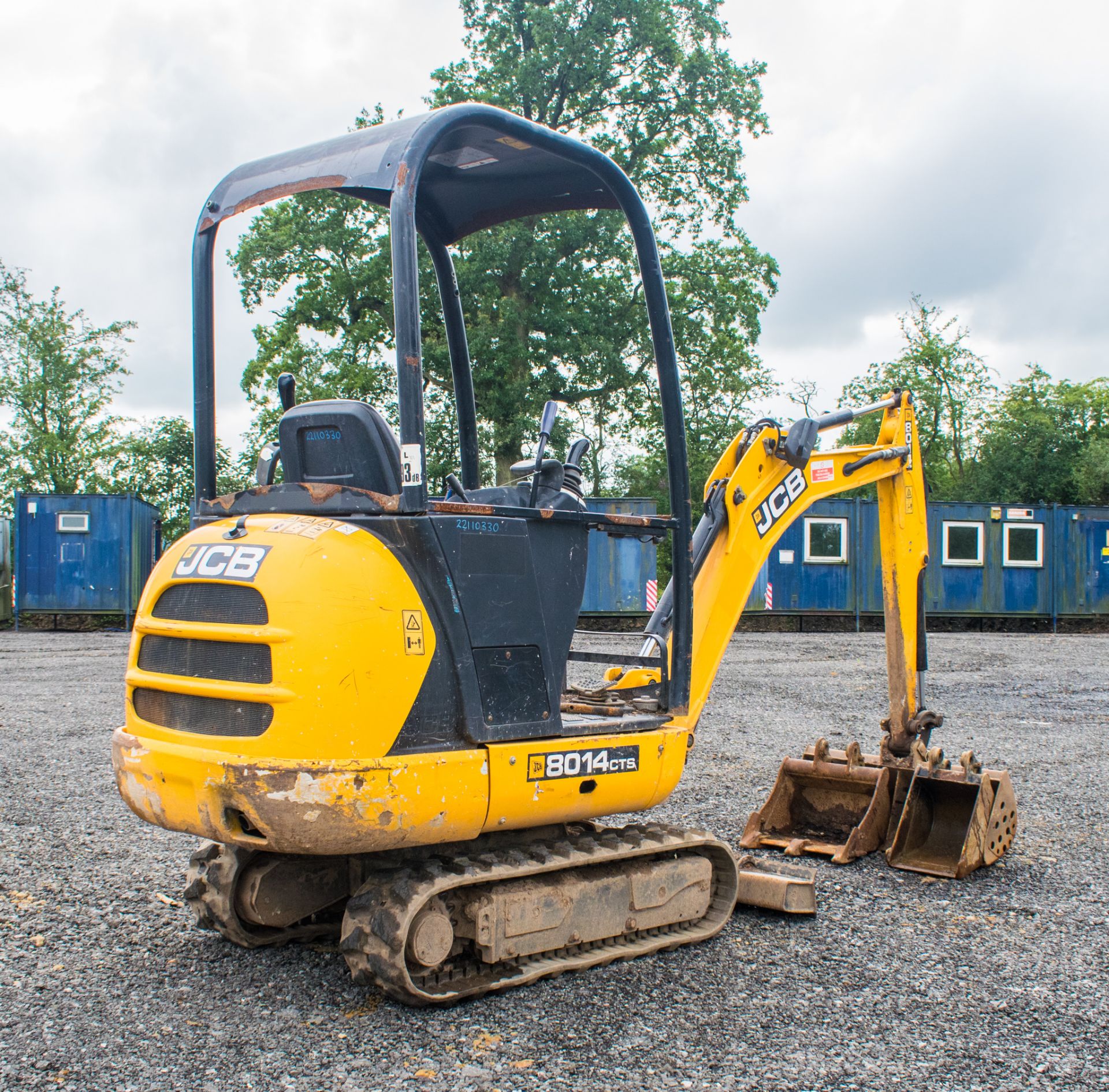 JCB 8014 CTS 1.4 tonne rubber tracked mini excavator  Year: 2014 S/N: 70511 Recorded Hours: 2221 - Image 3 of 17